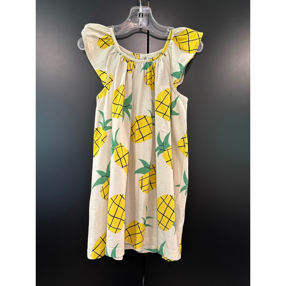 Mon Coeur Pineapple Harvest Kid Summer Dress Natural Cotton 3Y S24-K5109-100